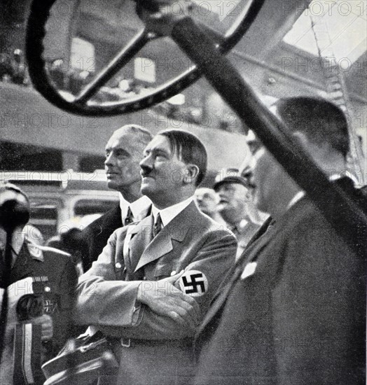 Adolf Hitler at a automobile exhibition in Berlin 1935