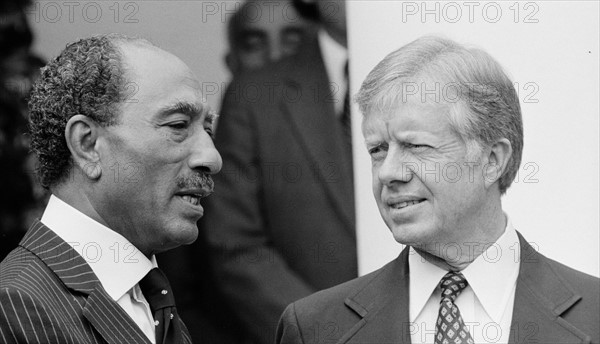 Anwar El Sadat and Jimmy Carter at White House