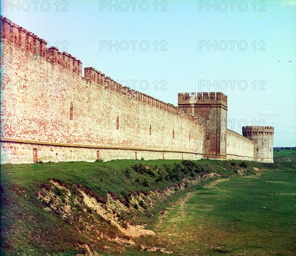 Fortress wall with Veselukha tower. Smolensk, Russia