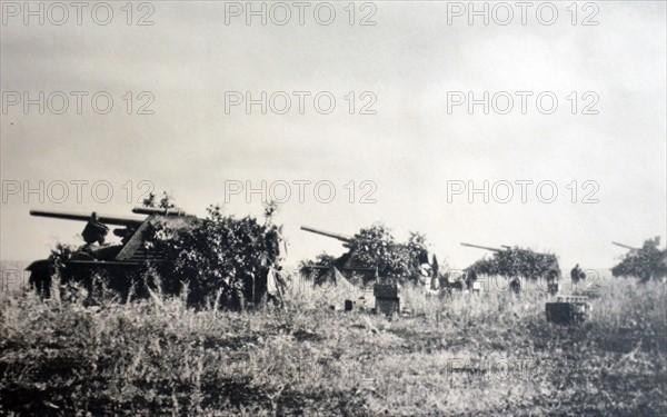 German army postcard showing German army panzer tanks in Russia, 1942