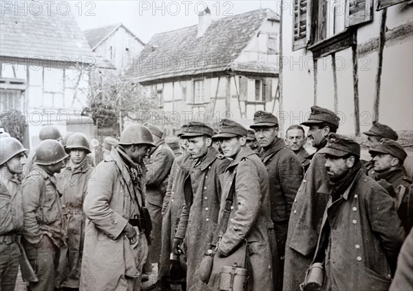 German prisoners of war in the Alsace Lorraine region 1944