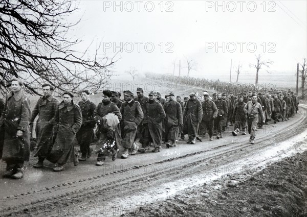 German prisoners of war in the Alsace Lorraine region 1944