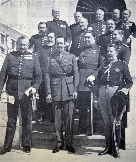 Miguel Primo de Rivera and king Alphonso XIII
