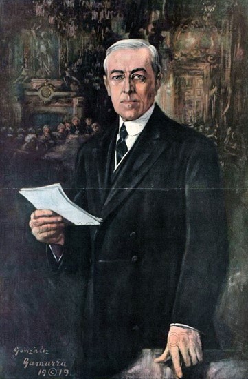 President Wilson at the Versailles Peace Conference, January 1919