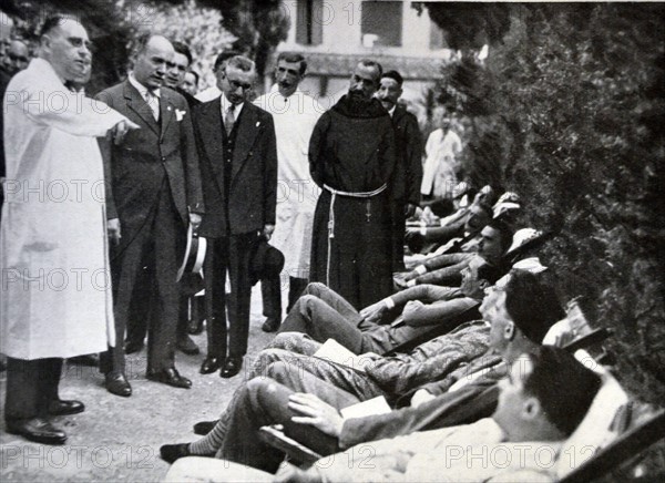 Anzio - The Duce visit to the hospital in Tubercolosario