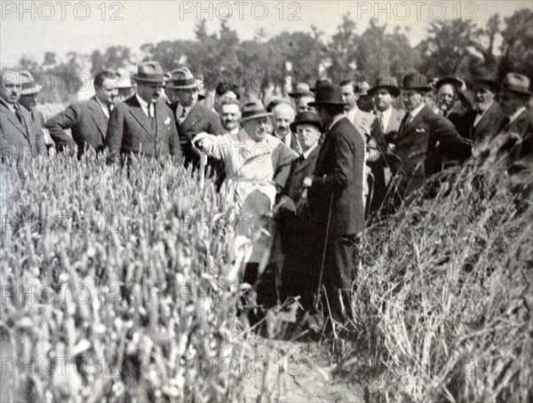 King Victor Emmanuel and Mussolini in the Estate of Castelporziano