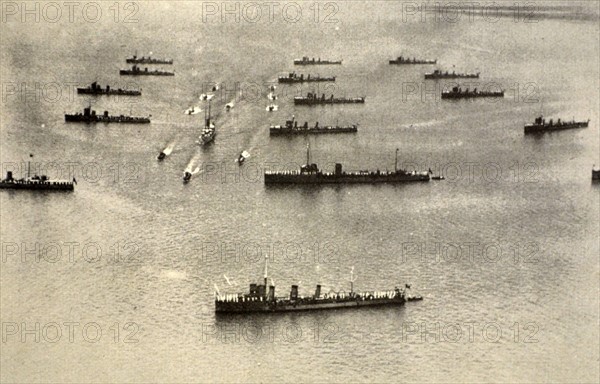 Italian naval exercises in formation 1930