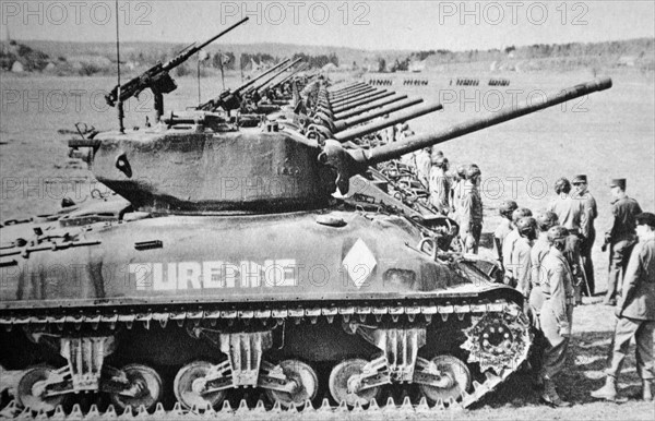 WWII: French Tanks during the liberation battles in Alsace , France