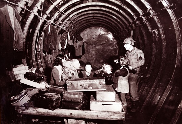 WWII: French civilians refugees living in the tunnels of the Maginot Line