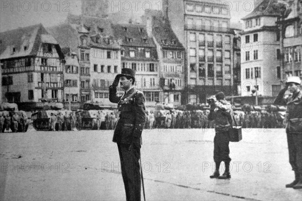 WWII: liberation celebrations in the centre of in the Strasbourg, France 1944