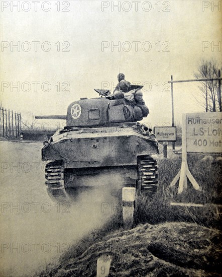 French army liberates the town of Mulhouse street by street