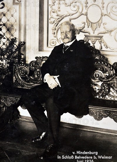 President Paul Von Hindenburg