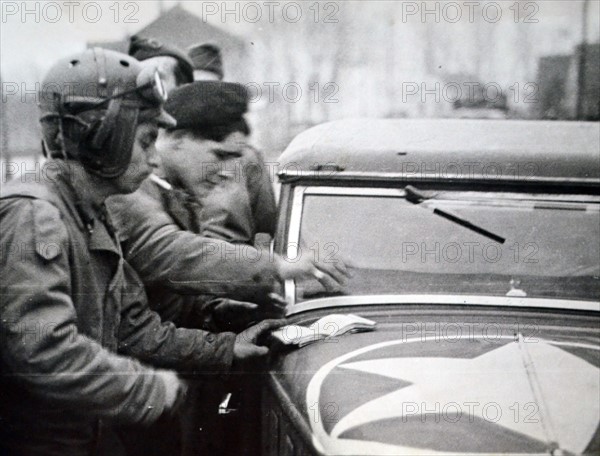 French & American soldiers in Alsace Lorraine, 1944