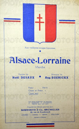 Cover of French patriotic song sheet