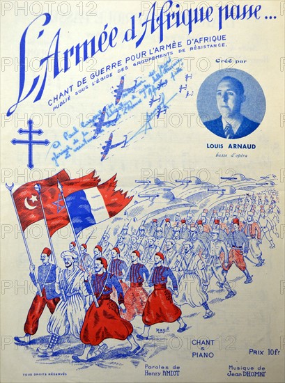 Cover of French patriotic song sheet
