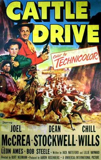Cattle Drive' a 1951 western film starring Joel McCrea, Dean Stockwell and Chill Wills.