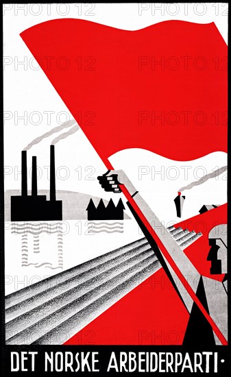 Poster of The Norwegian Labour Party, 1937