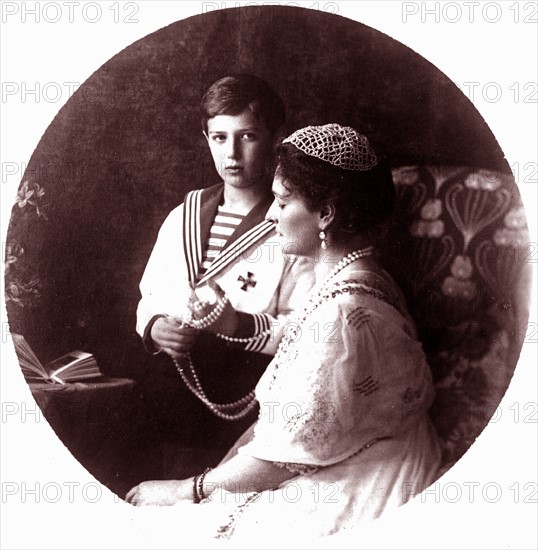 Empress Alexandra of Russia with Alexei Nikolaevich
