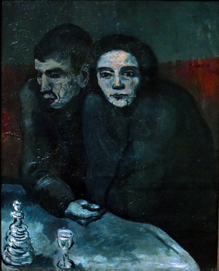 Man and Woman in café, 1903 by Pablo Picasso