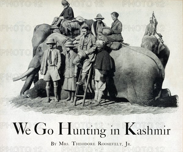 Theodore Roosevelt and Eleanor Roosevelt Hunting in Kashmir
