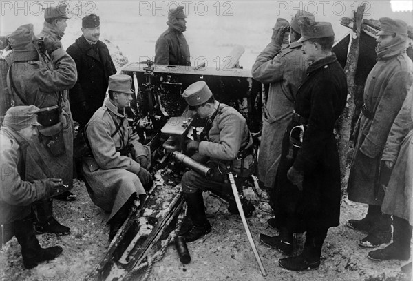 Austrian artillery soldiers in Bukowina