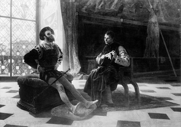 Nobleman Seated with Machiavelli