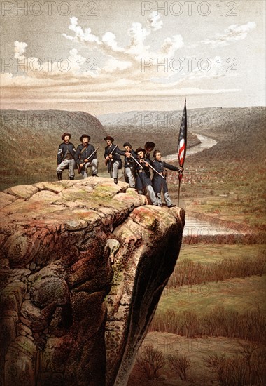 Union soldiers at Point Lookout, Tennessee