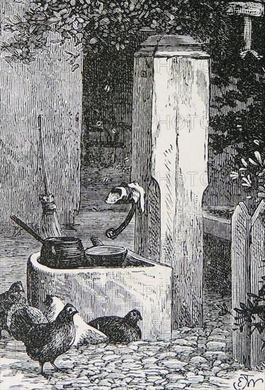 Engraving of Water Pump