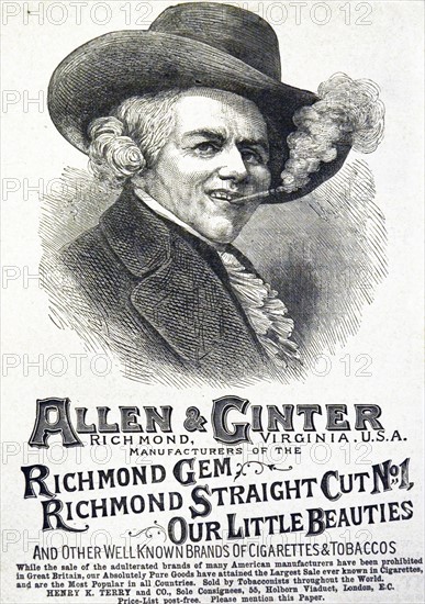 Allen & Ginter's Viginian Tobacco and Cigarettes