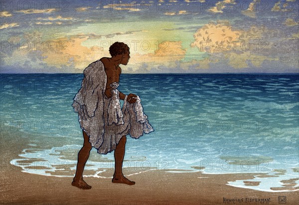Hawaiian Fisherman by Charles William Bartlett
