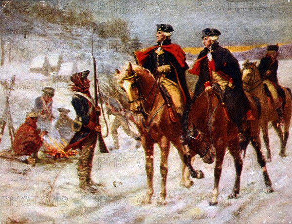 Washington and Lafayette at Valley Forge