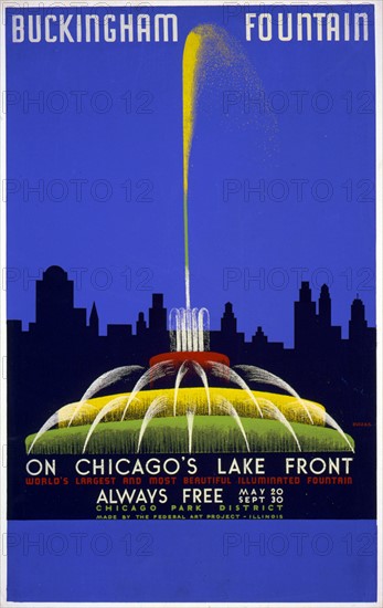 Buckingham Fountain on Chicago's lake front