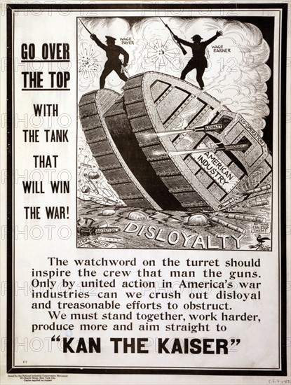 Poster about the industry in war