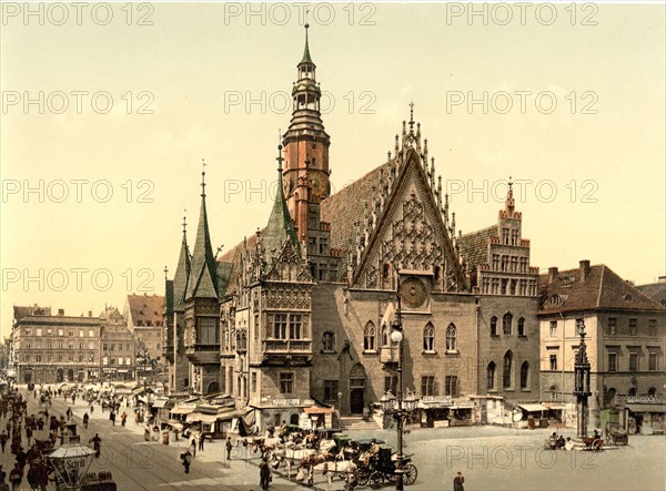 Town hall from the east, Breslau