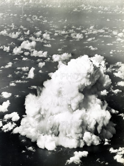 Mushroom cloud on Bikini Atoll