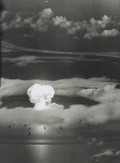 Mushroom cloud on Bikini Atoll