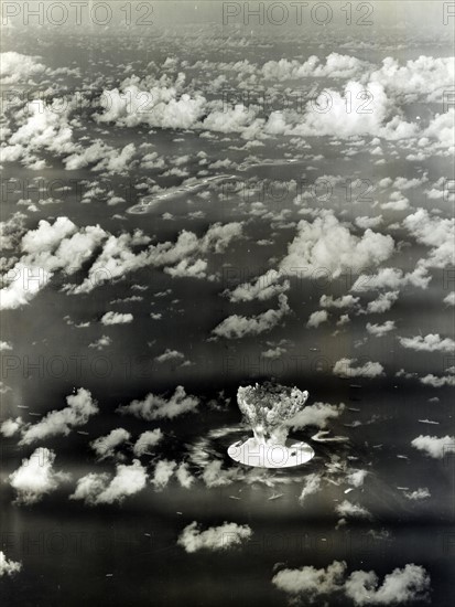Mushroom cloud on Bikini Atoll