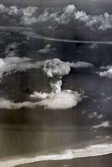 Mushroom cloud on Bikini Atoll