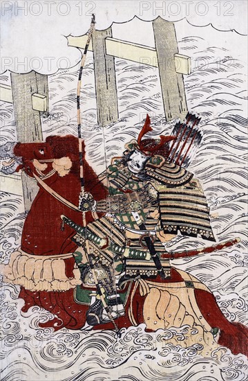 Sasaki no Takatsuna at the Battle of Uji River