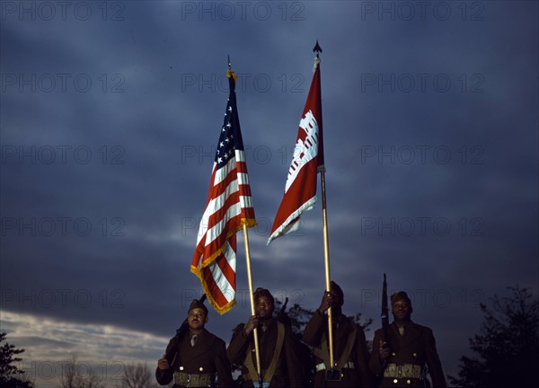 Coloured guard of Negro engineers