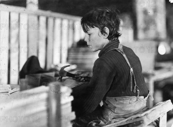 Boy making Melon Baskets