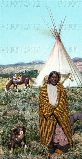 A Crow tribe American Indian