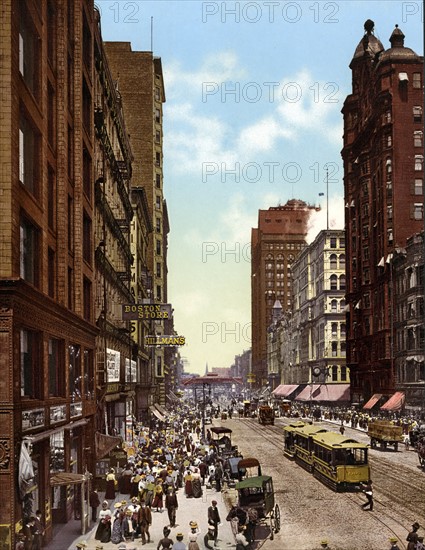 State Street north from Madison Street, Chicago