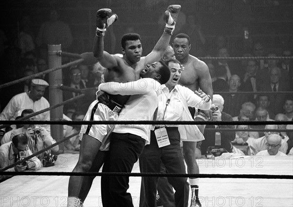 Muhammad Ali   after his rematch with boxer Sonny Liston