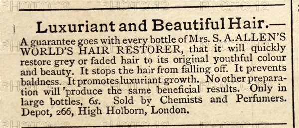 Advert for Hair Treatments