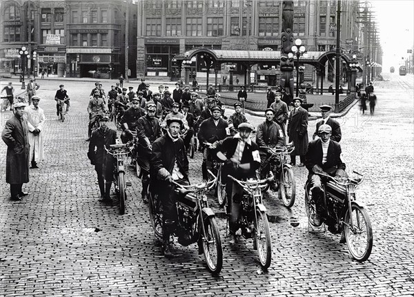 Photograph of a Motorcycle Gang