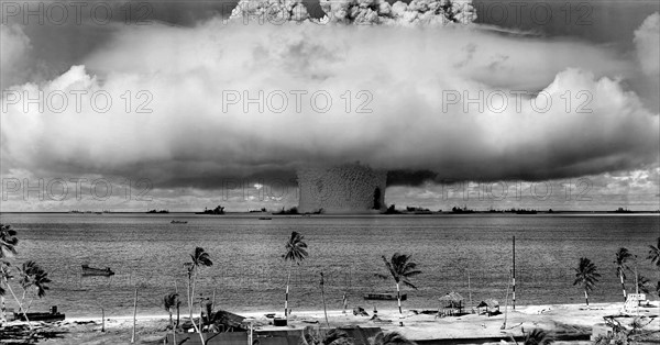 Colour Photograph of an Underwater Explosion