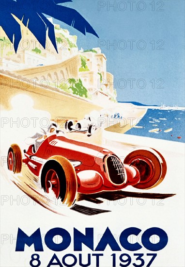 Poster for 1937 Monaco grand prix