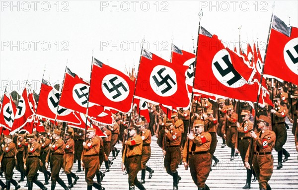 The entry of the colours at the German National Socialist Party Day