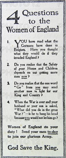 Advert for recruitment of soldiers for the British army